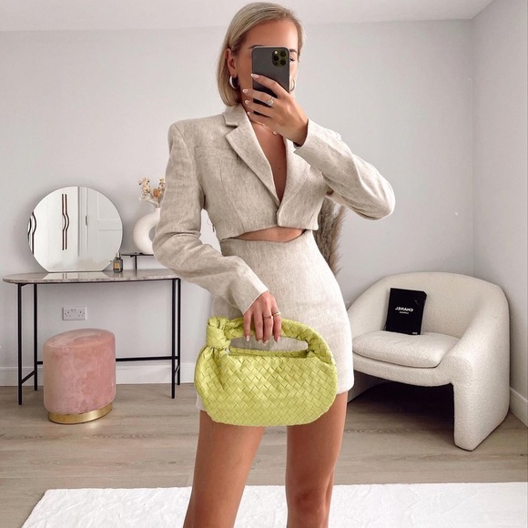 Zara Limited Edition Light Tan Cut Out Blazer Dress - Picture 3 of 17